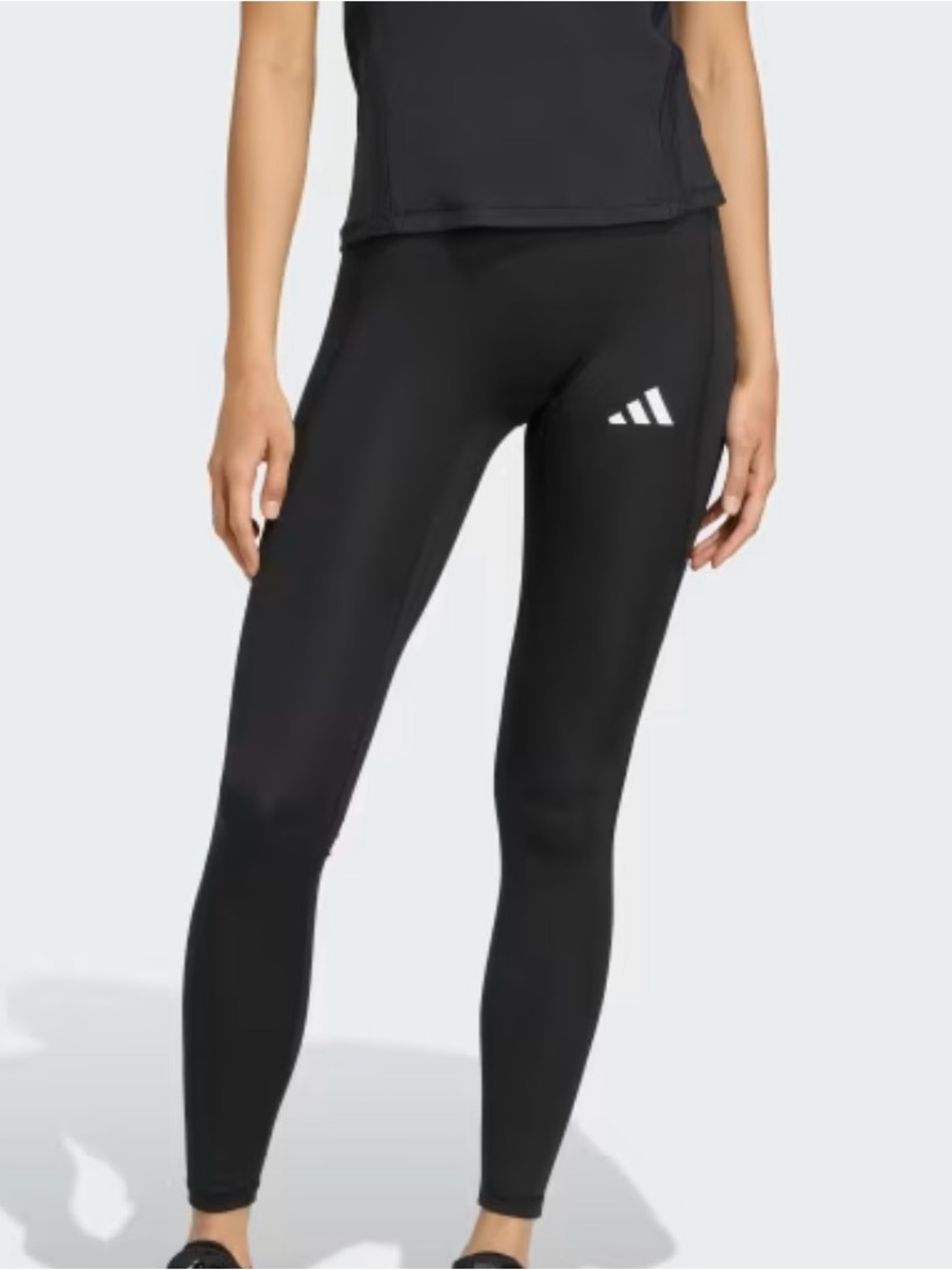 adidas Black Women's Training Leggings with White Logo